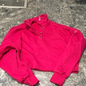 ALO Yoga Vibrant Pink Cowl Neck Sweater